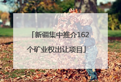 新疆集中推介162个矿业权出让项目
