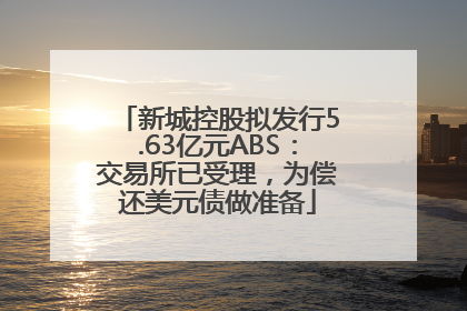 新城控股拟发行5.63亿元ABS：交易所已受理，为偿还美元债做准备
