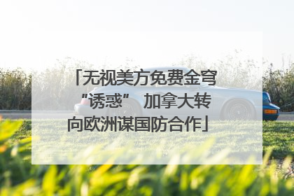 无视美方免费金穹“诱惑” 加拿大转向欧洲谋国防合作