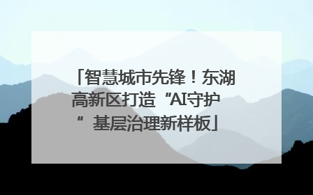 智慧城市先锋！东湖高新区打造“AI守护”基层治理新样板
