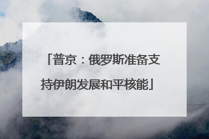 普京：俄罗斯准备支持伊朗发展和平核能