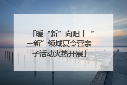暖“新”向阳丨“三新”领域夏令营亲子活动火热开展
