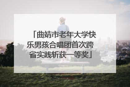 曲靖市老年大学快乐男孩合唱团首次跨省实践斩获一等奖