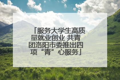 服务大学生高质量就业创业 共青团洛阳市委推出四项“青”心服务