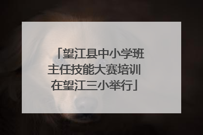 望江县中小学班主任技能大赛培训在望江三小举行