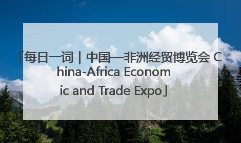 每日一词｜中国—非洲经贸博览会 China-Africa Economic and Trade Expo