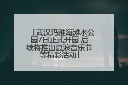 武汉玛雅海滩水公园7日正式开园 后续将推出夏浪音乐节等精彩活动