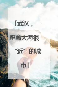 武汉，一座离大海很“近”的城市