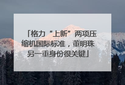 格力“上新”两项压缩机国际标准，董明珠另一重身份很关键