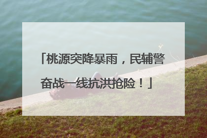 桃源突降暴雨，民辅警奋战一线抗洪抢险！