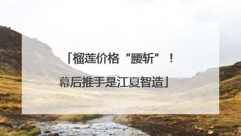 榴莲价格“腰斩”！幕后推手是江夏智造
