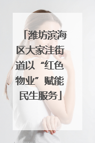 潍坊滨海区大家洼街道以“红色物业”赋能民生服务
