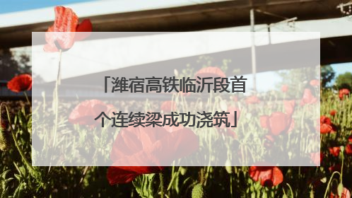 潍宿高铁临沂段首个连续梁成功浇筑