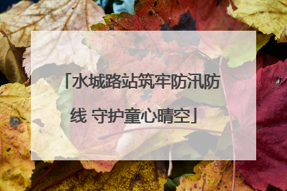 水城路站筑牢防汛防线 守护童心晴空