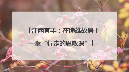 江西宜丰：在熊雄故居上一堂“行走的思政课”
