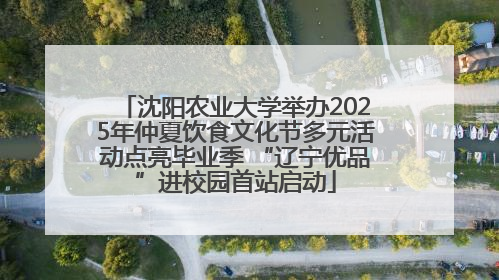 沈阳农业大学举办2025年仲夏饮食文化节多元活动点亮毕业季 “辽宁优品”进校园首站启动