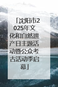 沈阳市2025年文化和自然遗产日主题活动暨公众考古活动季启幕