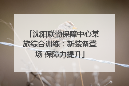 沈阳联勤保障中心某旅综合训练：新装备登场 保障力提升