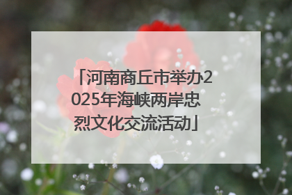 河南商丘市举办2025年海峡两岸忠烈文化交流活动