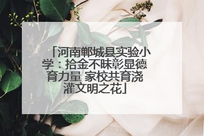 河南郸城县实验小学：拾金不昧彰显德育力量 家校共育浇灌文明之花
