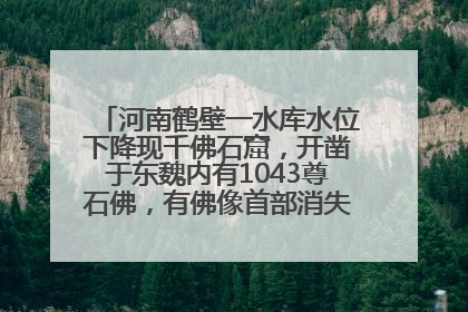 河南鹤壁一水库水位下降现千佛石窟，开凿于东魏内有1043尊石佛，有佛像首部消失，水库管理方回应