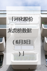河化股份龙虎榜数据（6月3日）