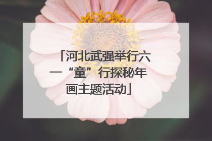 河北武强举行六一“童”行探秘年画主题活动