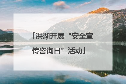 洪湖开展“安全宣传咨询日”活动