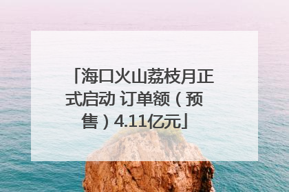 海口火山荔枝月正式启动 订单额（预售）4.11亿元