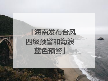 海南发布台风四级预警和海浪蓝色预警