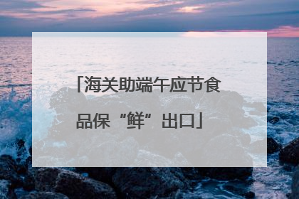 海关助端午应节食品保“鲜”出口