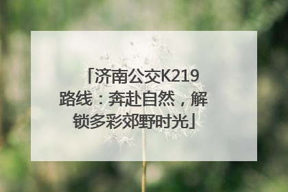 济南公交K219路线：奔赴自然，解锁多彩郊野时光