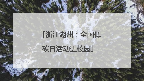 浙江湖州：全国低碳日活动进校园