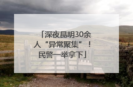 深夜昆明30余人“异常聚集”！民警一举拿下