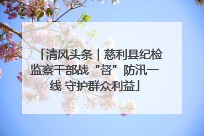 清风头条｜慈利县纪检监察干部战“督”防汛一线 守护群众利益