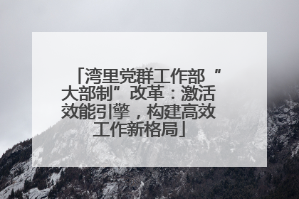 湾里党群工作部“大部制”改革：激活效能引擎，构建高效工作新格局