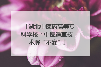 湖北中医药高等专科学校：中医适宜技术解“不寐”
