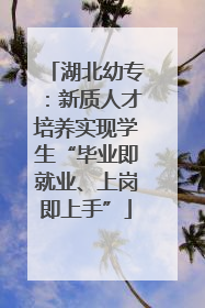 湖北幼专：新质人才培养实现学生“毕业即就业、上岗即上手”