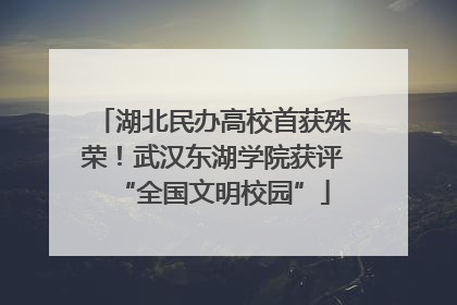 湖北民办高校首获殊荣！武汉东湖学院获评“全国文明校园”