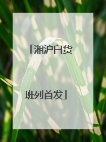 湘沪白货班列首发
