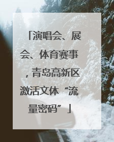 演唱会、展会、体育赛事，青岛高新区激活文体“流量密码”