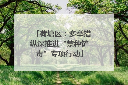 荷塘区：多举措纵深推进“禁种铲毒”专项行动