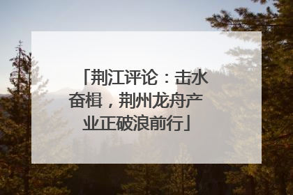 荆江评论：击水奋楫，荆州龙舟产业正破浪前行