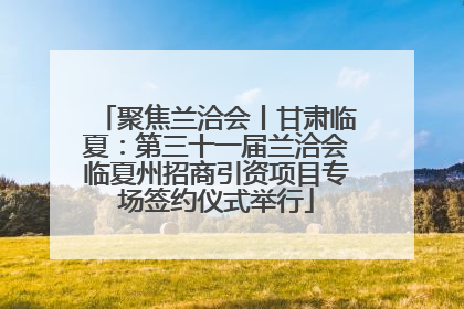 聚焦兰洽会丨甘肃临夏：第三十一届兰洽会临夏州招商引资项目专场签约仪式举行
