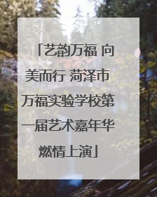 艺韵万福 向美而行 菏泽市万福实验学校第一届艺术嘉年华燃情上演