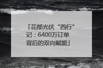 花都光伏“西行”记：6400万订单背后的双向赋能