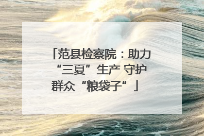 范县检察院：助力“三夏”生产 守护群众“粮袋子”