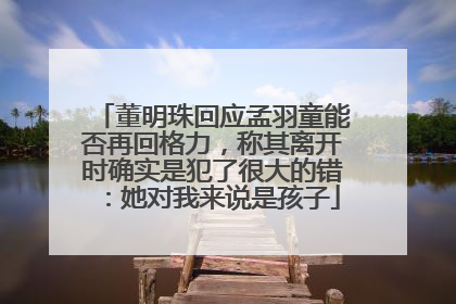 董明珠回应孟羽童能否再回格力，称其离开时确实是犯了很大的错：她对我来说是孩子