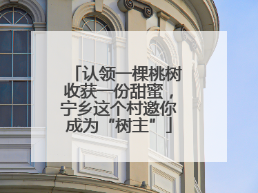 认领一棵桃树收获一份甜蜜，宁乡这个村邀你成为“树主”