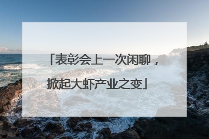表彰会上一次闲聊，掀起大虾产业之变